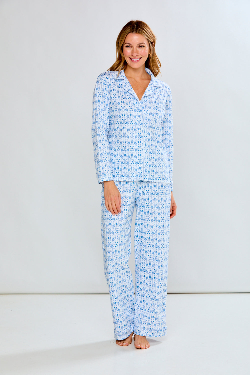 The Hydrangea Women's Long Pajama Set – Sara Campbell