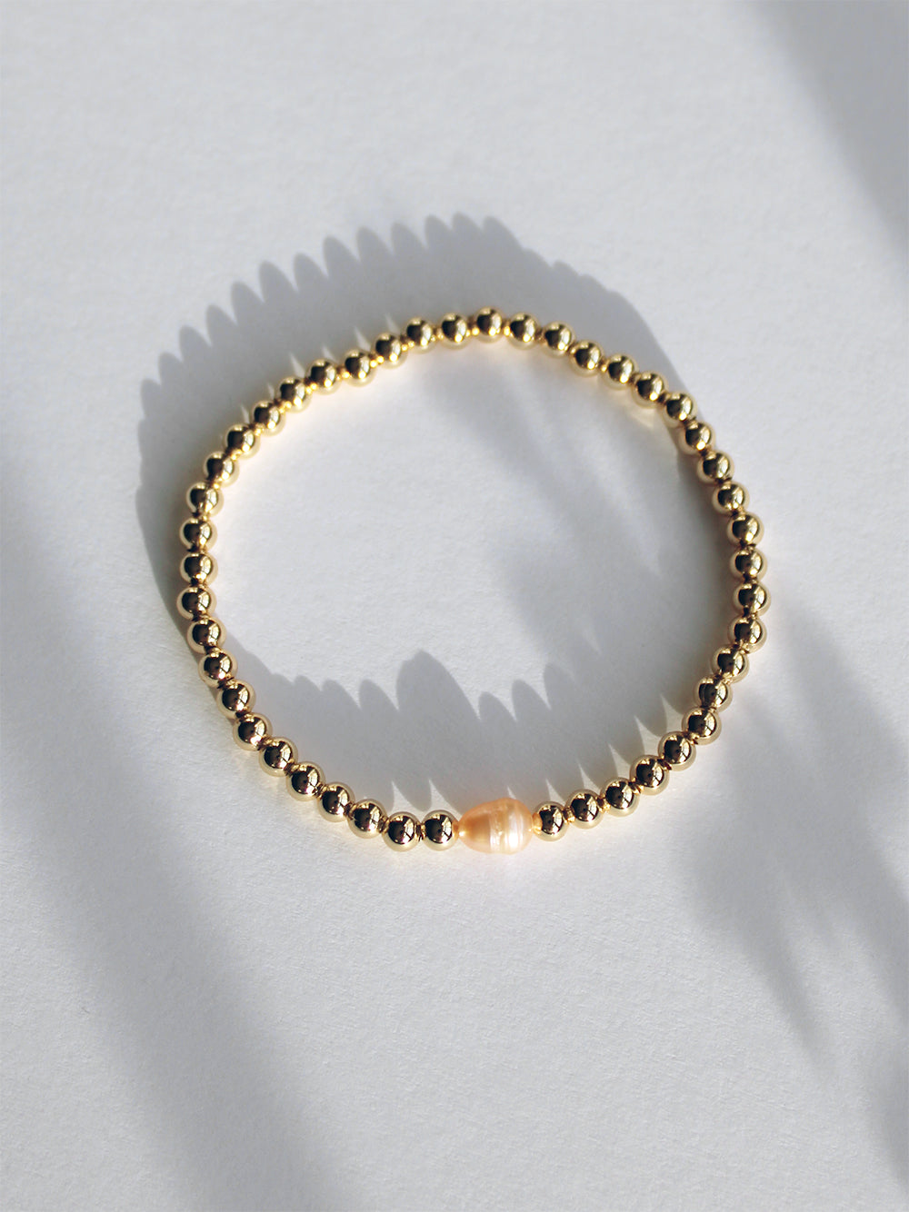 Gold beaded bracelet