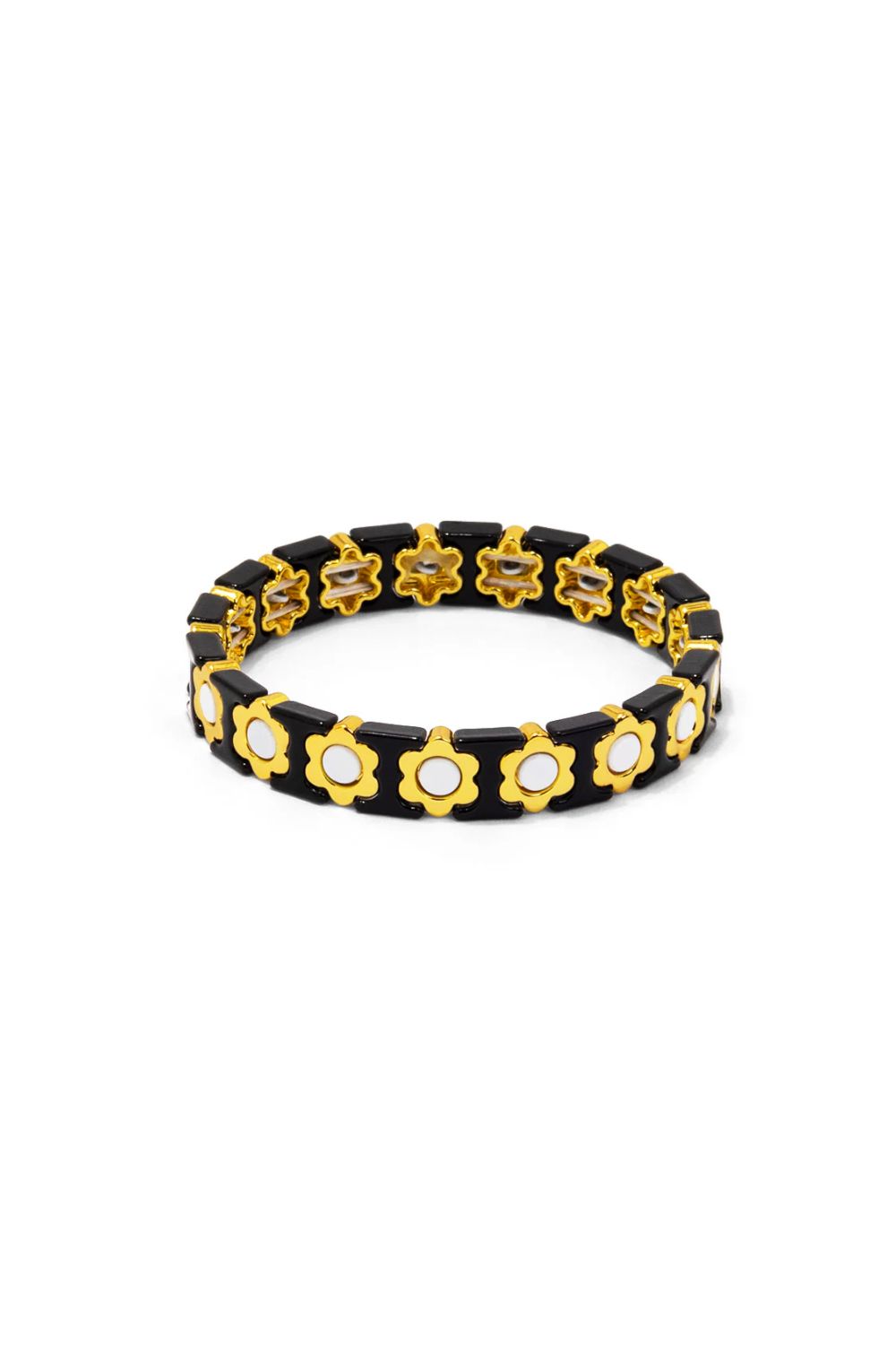Black floral bracelet