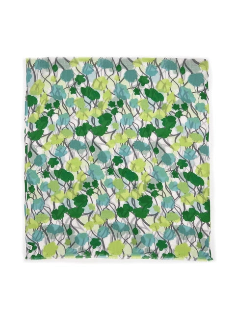 Green print scarf