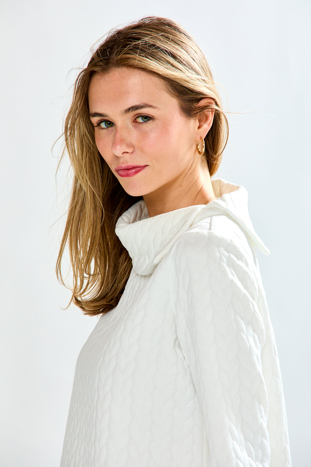 The Spencer Top in Knit Cable
