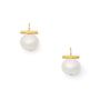 White pearl earrings