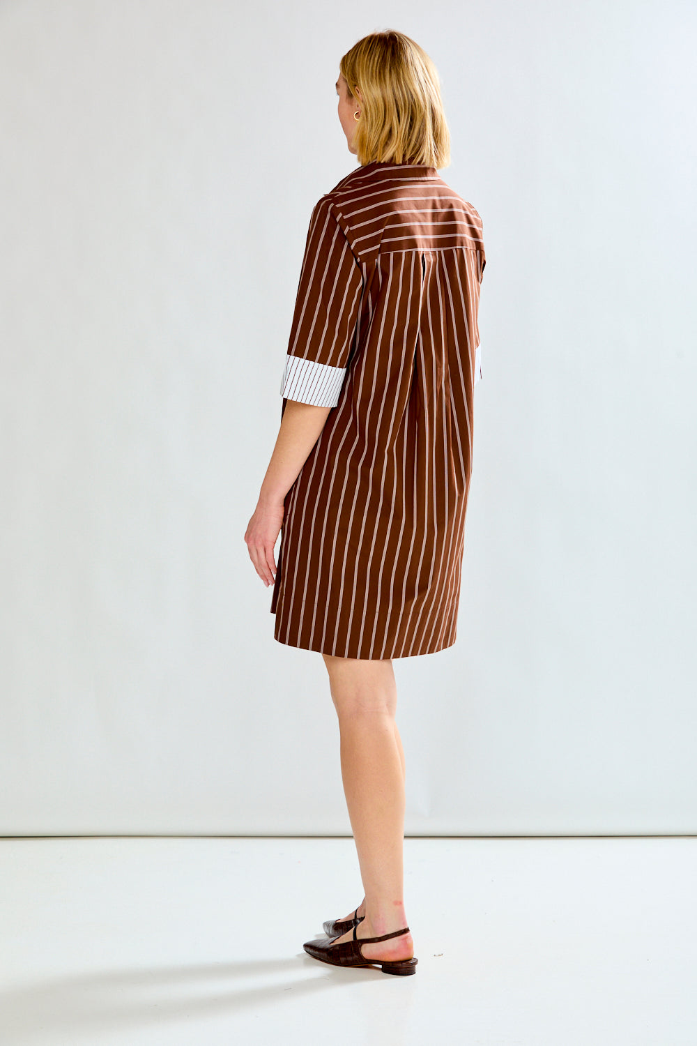 brown and black striped dress The Beverly in Stripe M size-plus-size Green Heels Black Dress 38% polyester Size:UK 12 (Buy Now)