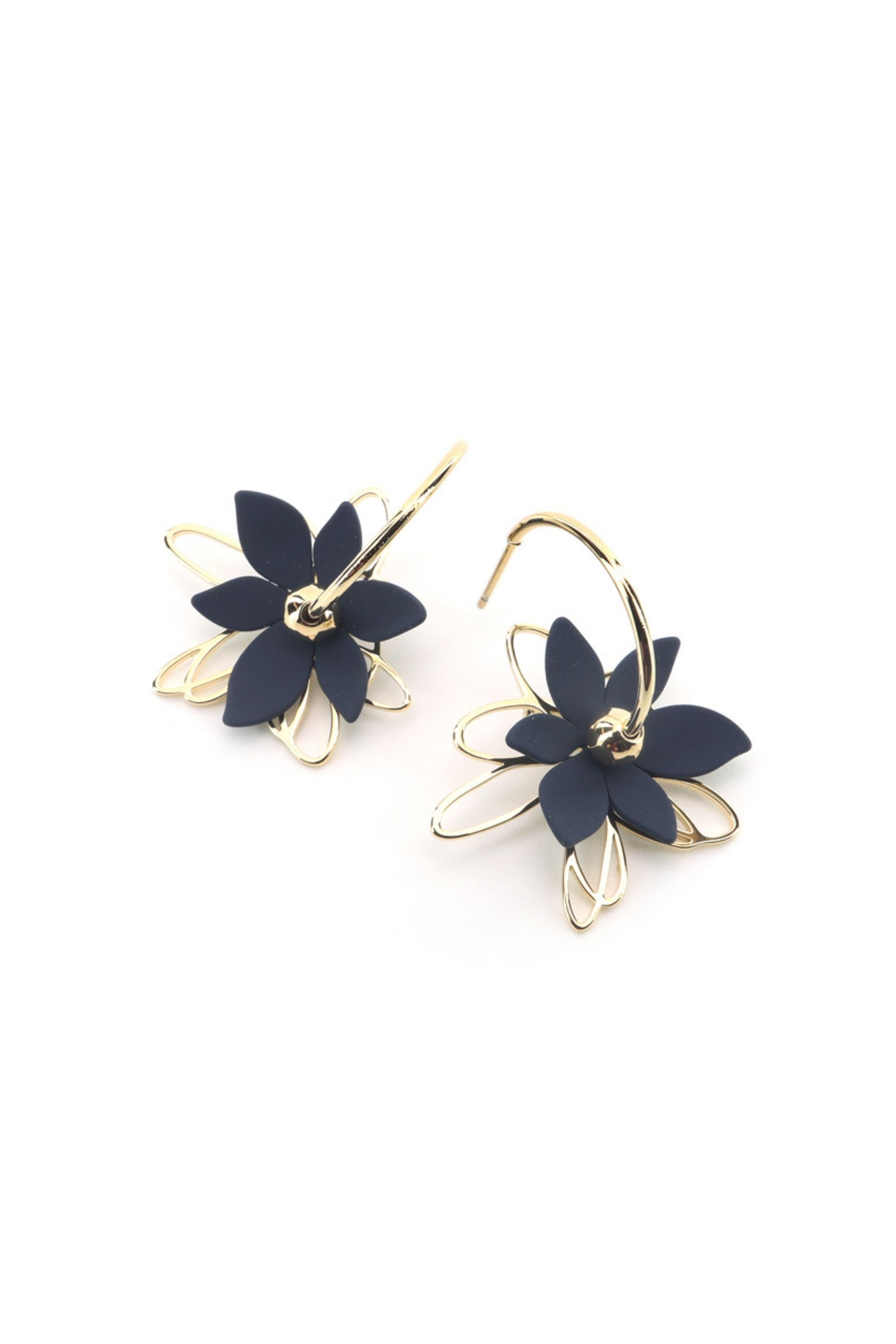 Flower with metal hoop