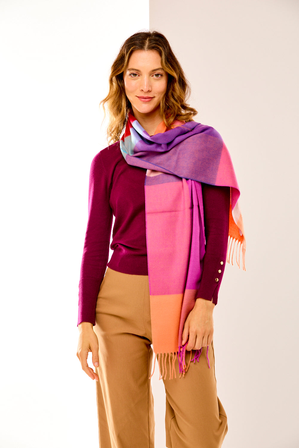 Colorful Colorblock Scarf