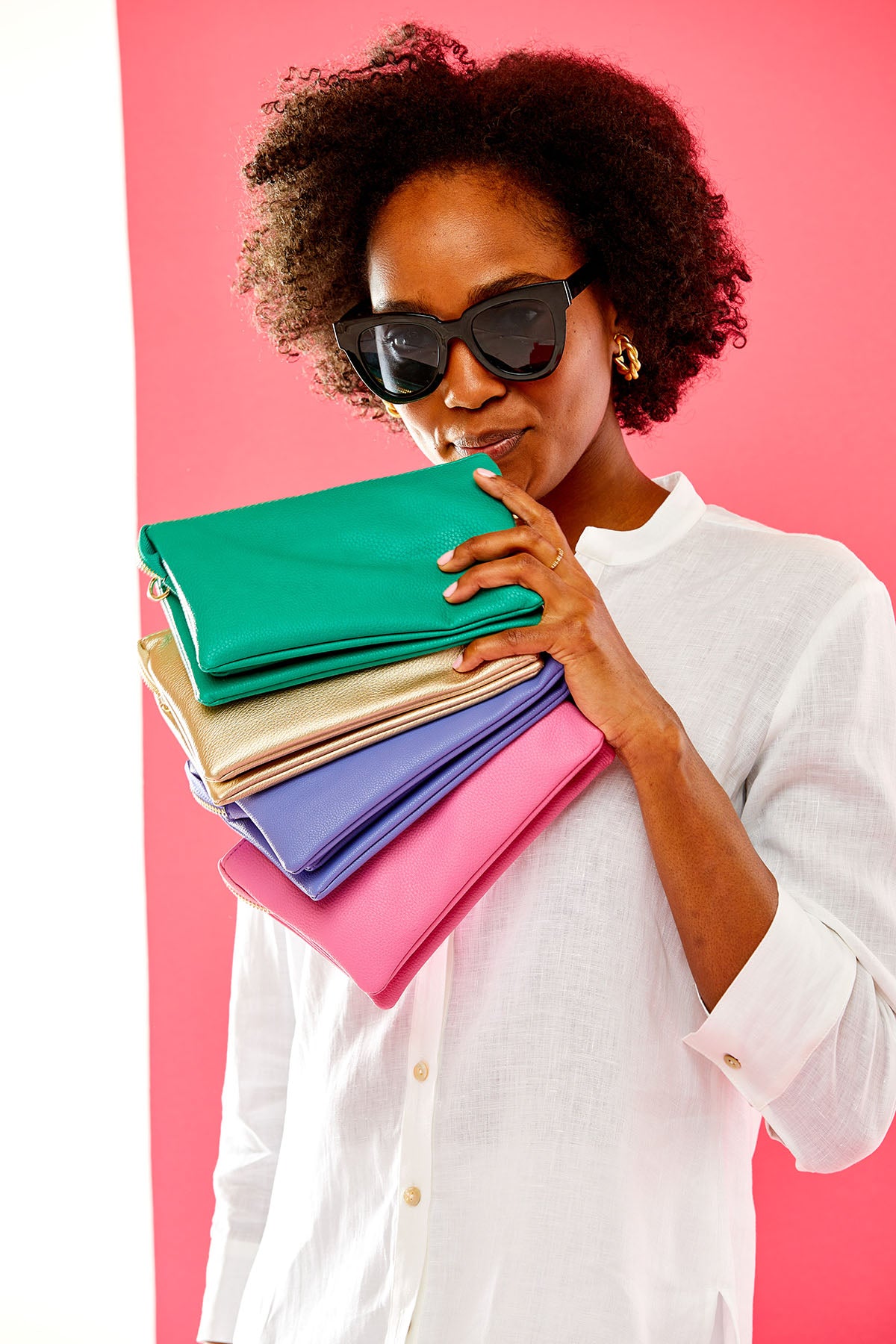 4 clutches in different colors
