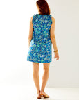 Woman in liberty floral dress
