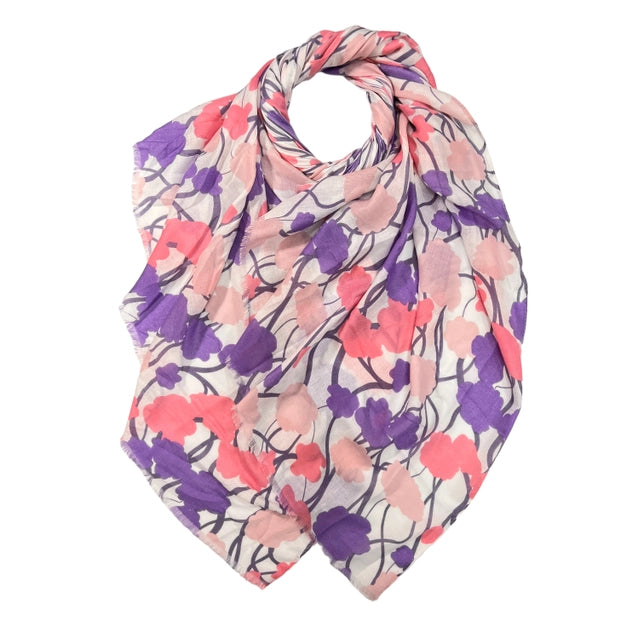 Purple print scarf