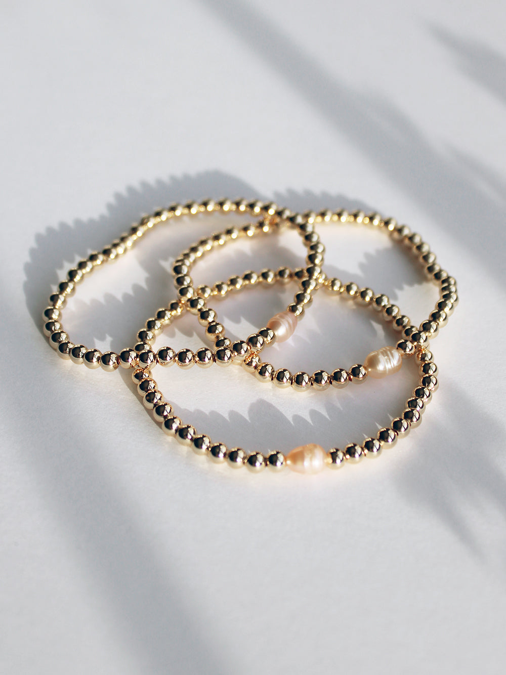 Gold beaded bracelet