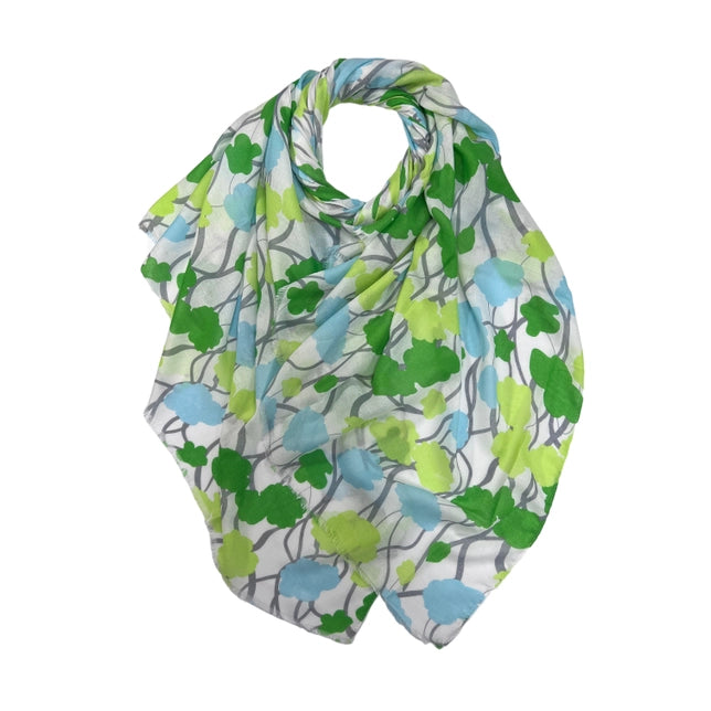 Green print scarf