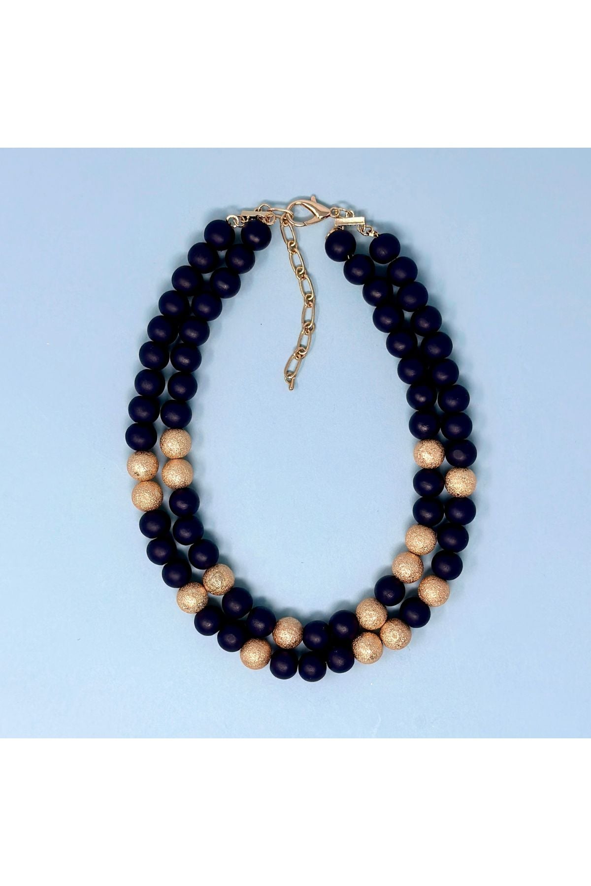 Navy beaded necklace