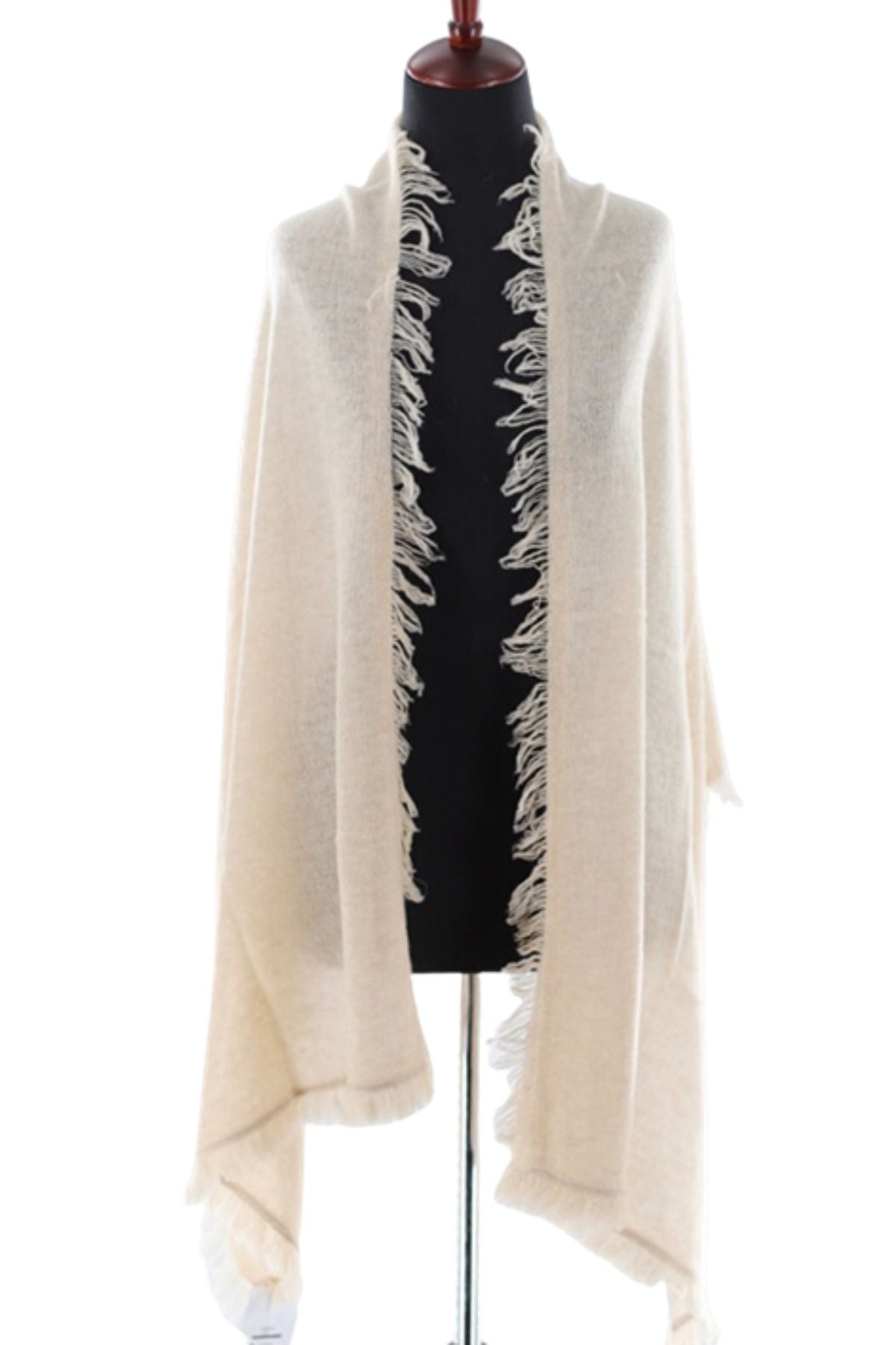 Woman in cashmere blend scarf