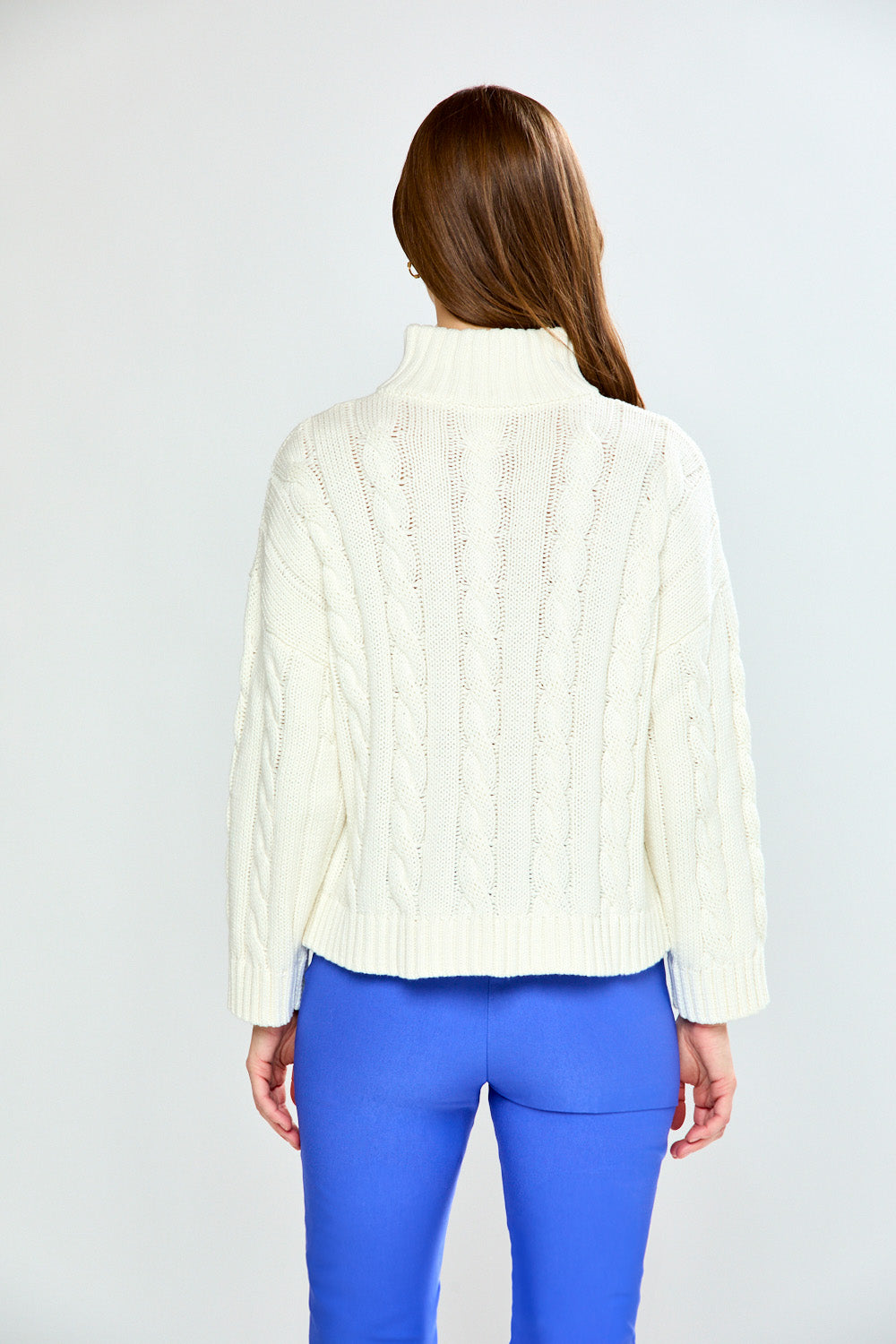 Cotton Cable Quarter Zip – Sara Campbell