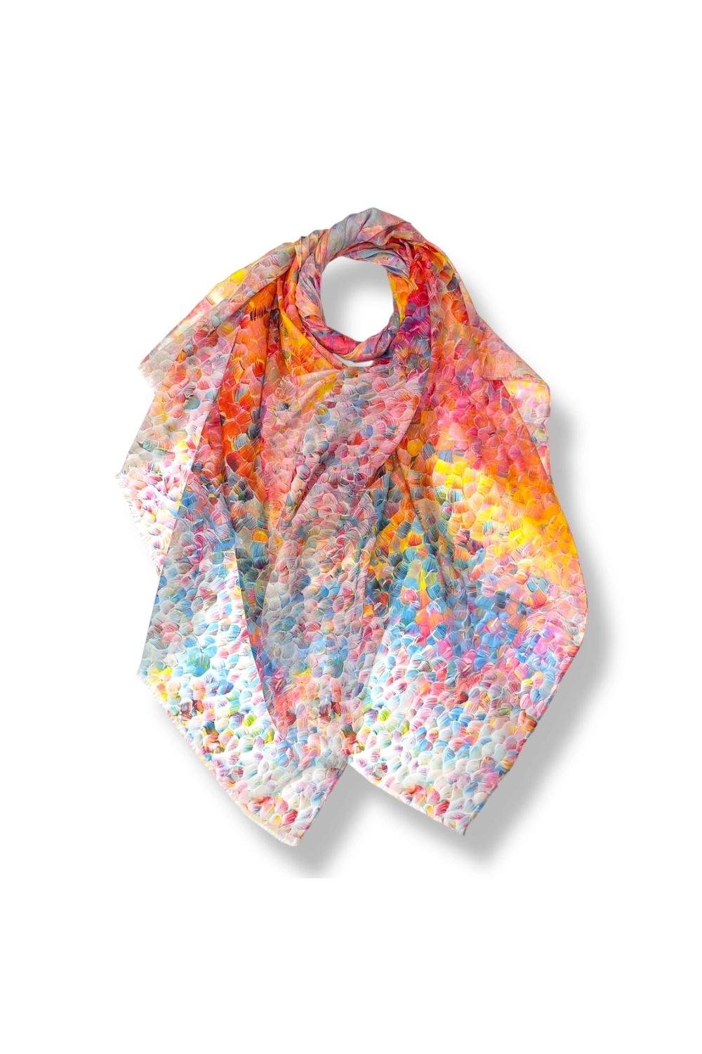 Vibrant Mosaic Print Scarf