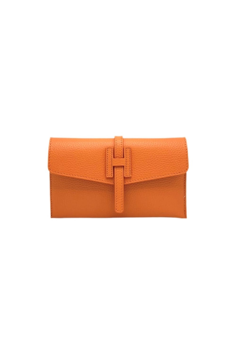 Orange mini clutch bag