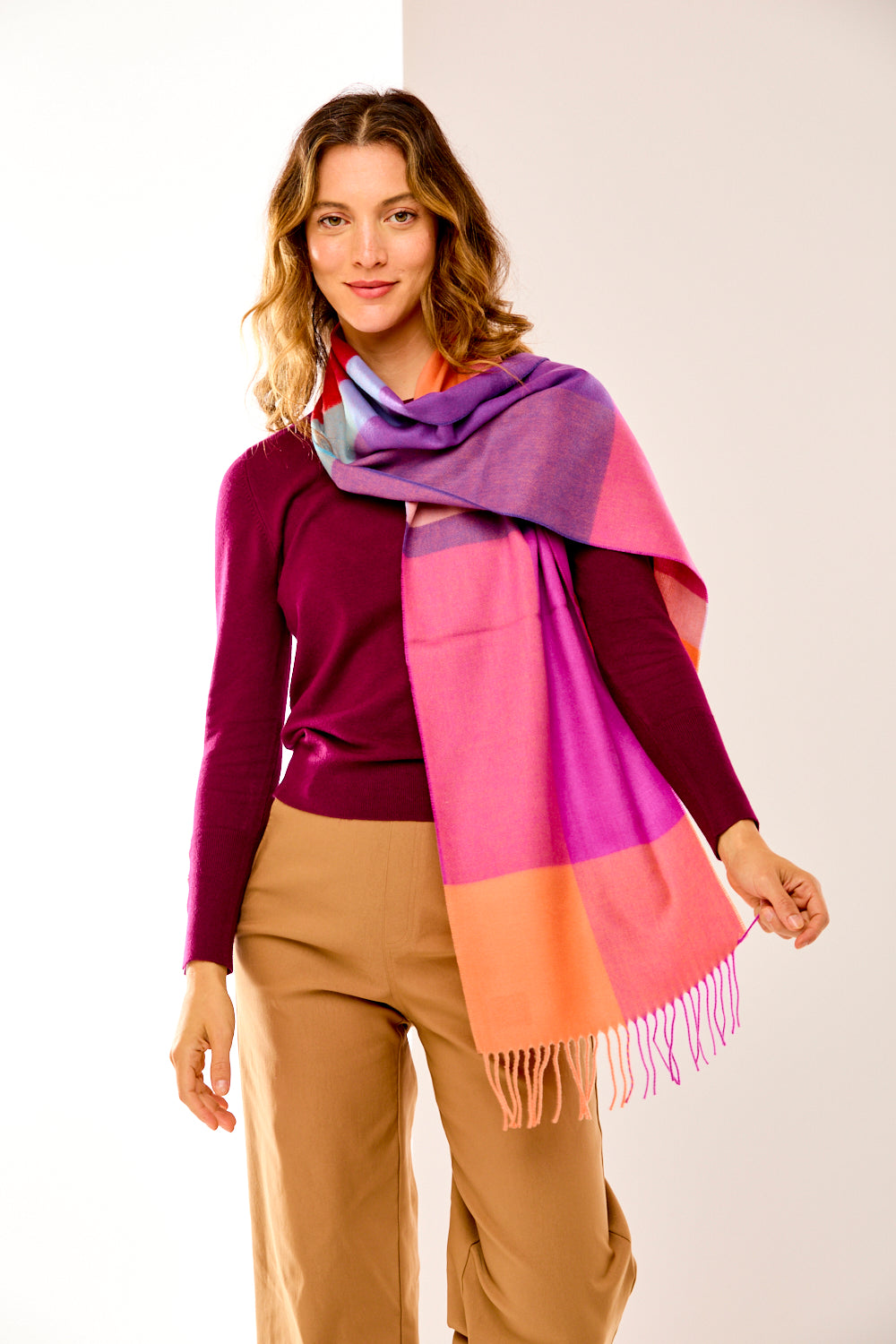 Colorful Colorblock Scarf