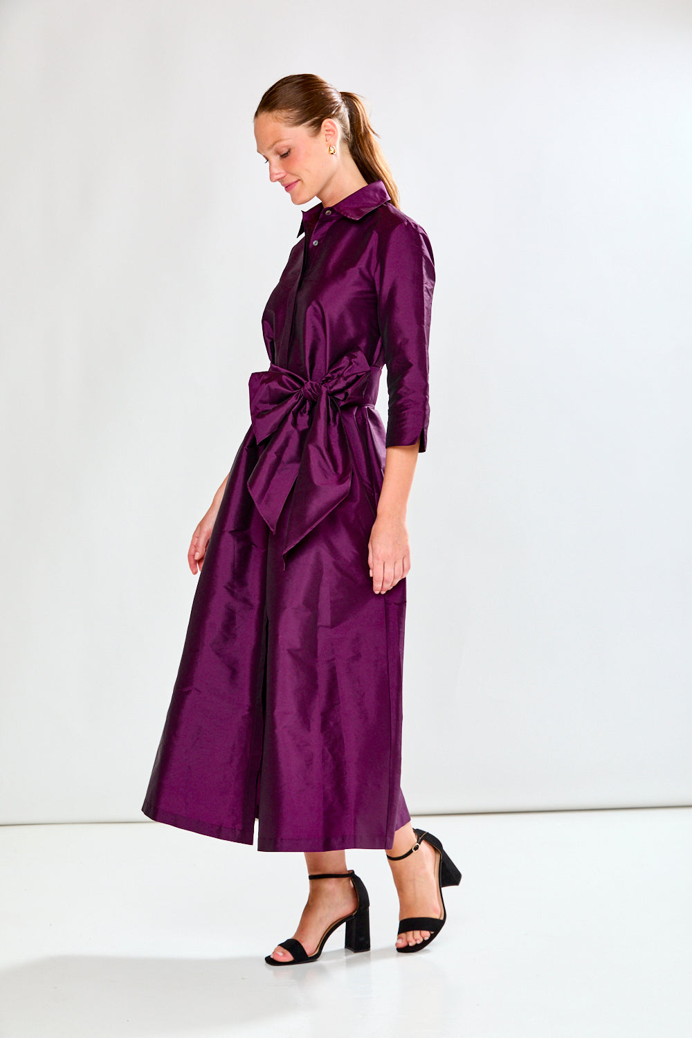 The Hollie Dress in Eggplant