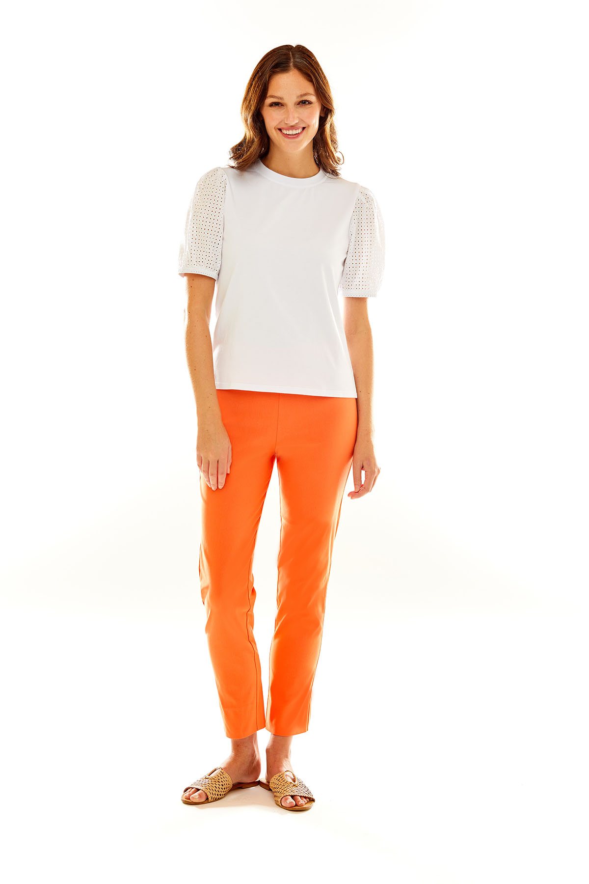 The best-selling Sara Campbell Sheri Pants in Tangerine