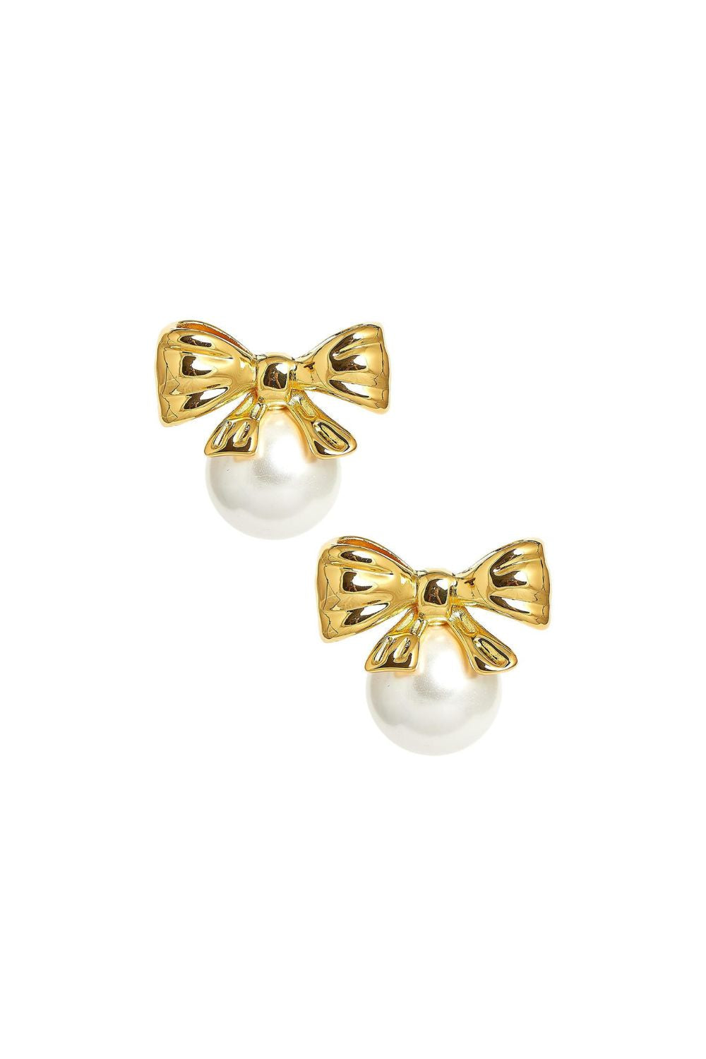 Kate spade gold bow pearl earrings outlet