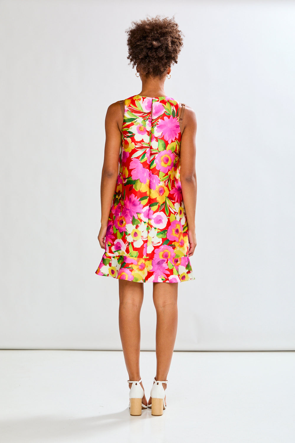 Women in floral dress