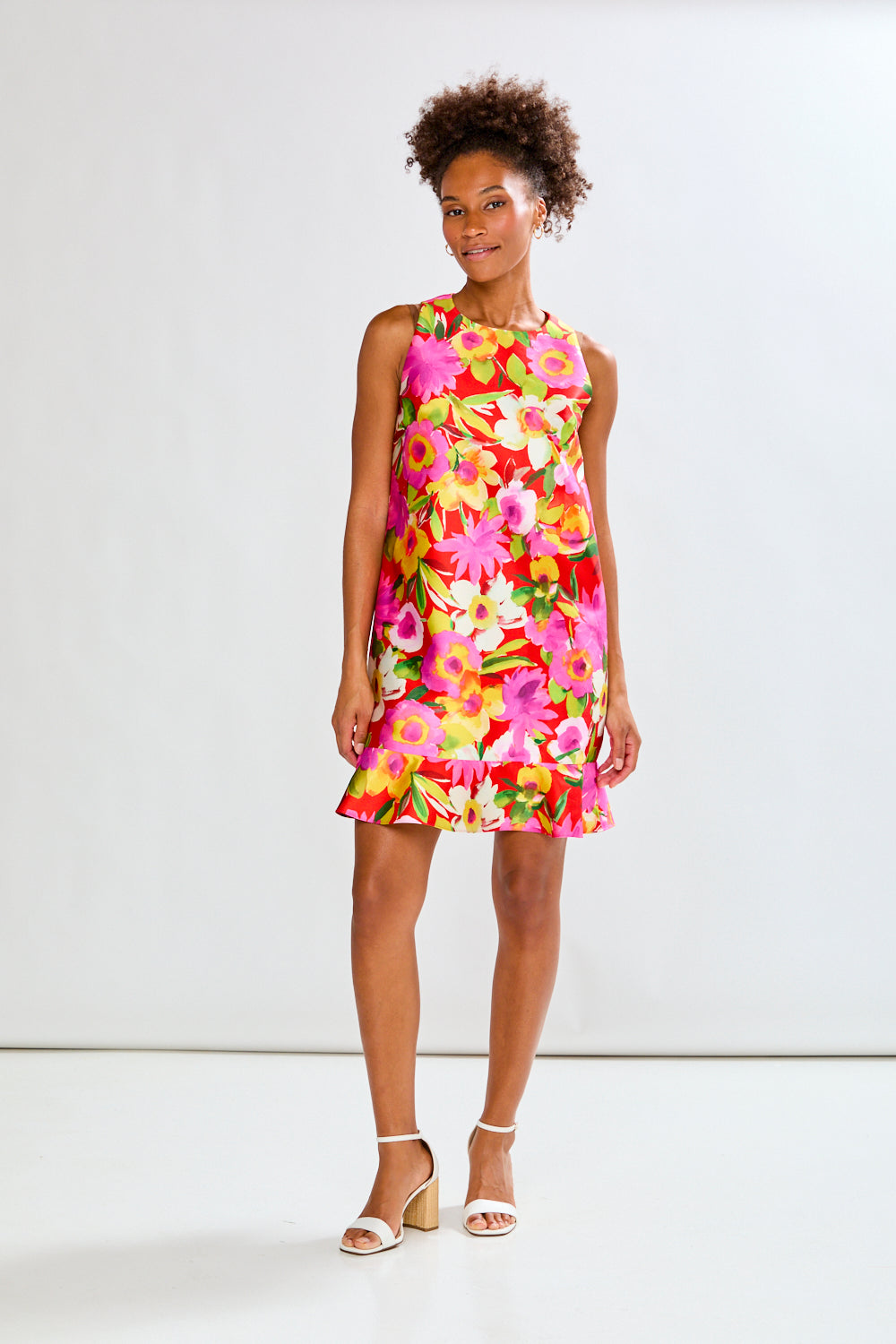 Women in floral dress