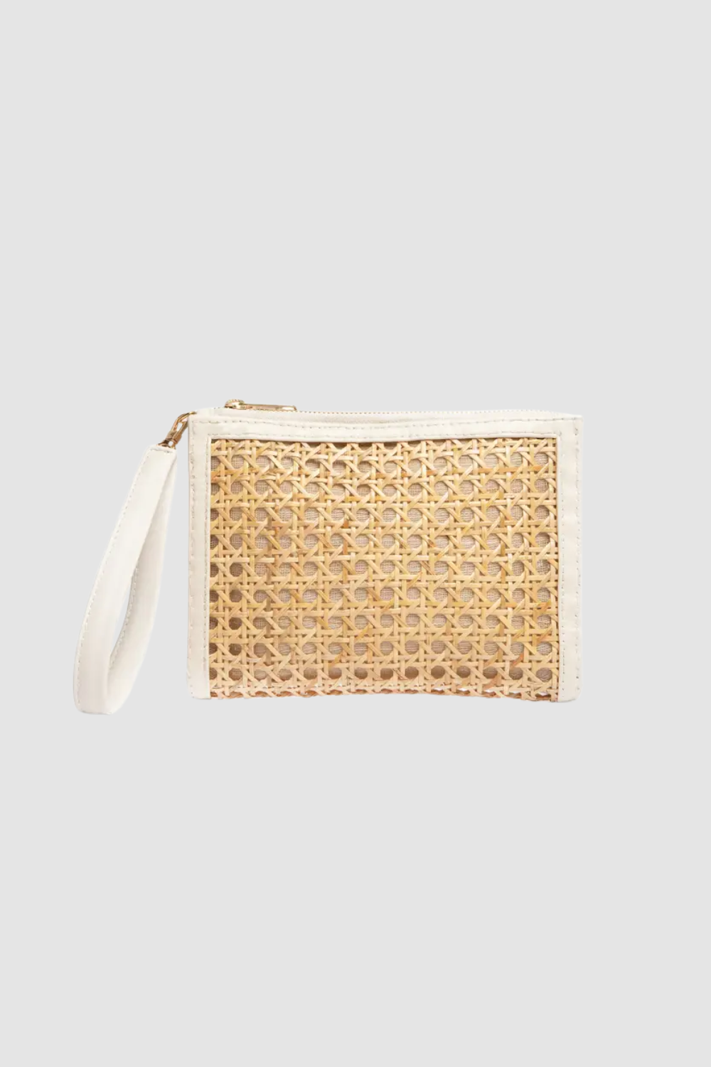 Rattan Wristlet Clutch