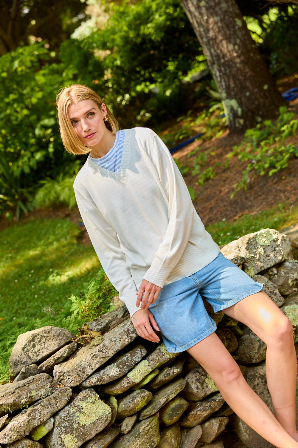 Woman wearing a sweater