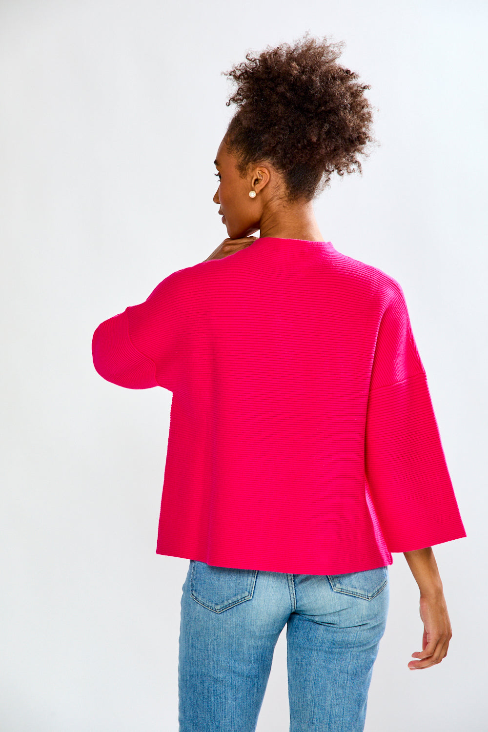 Girl is pink sweater