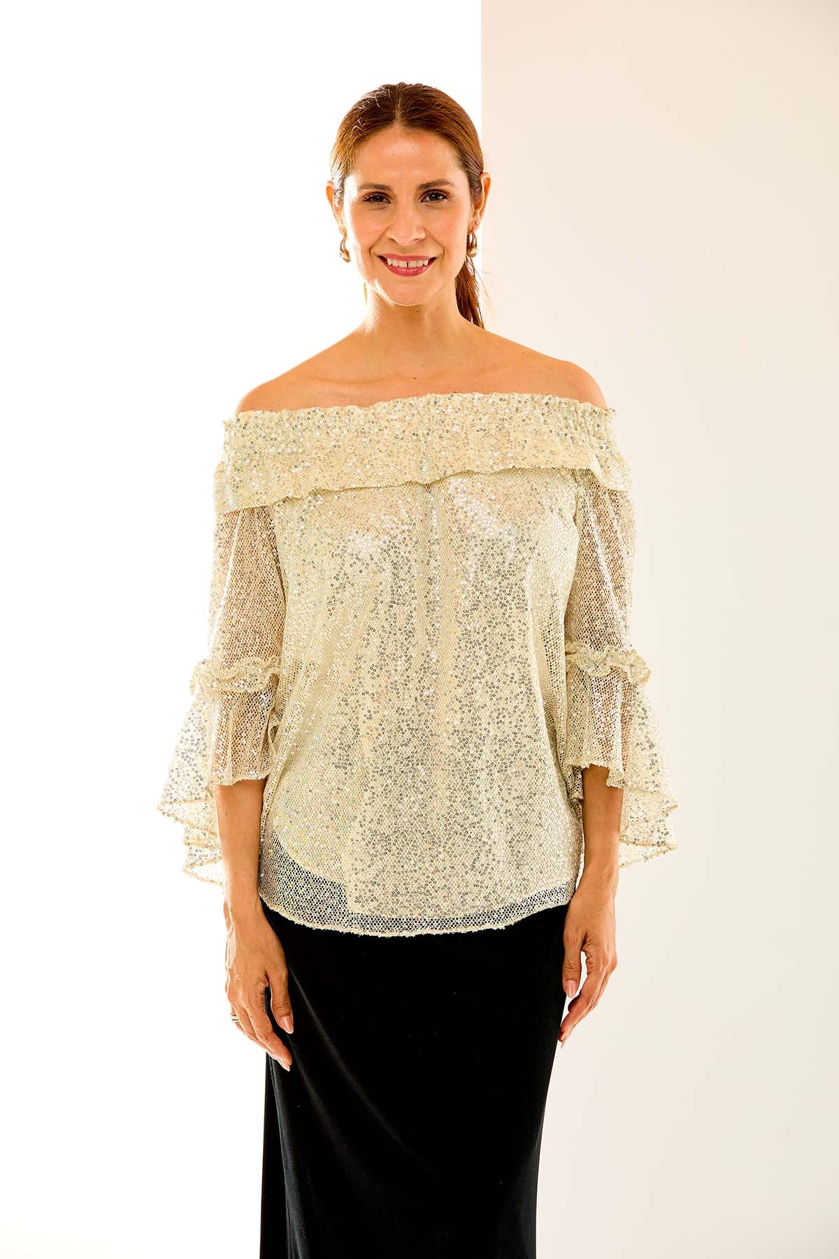 High quality SARA CAMPBELL Lace Trimmed Top Sz Sm