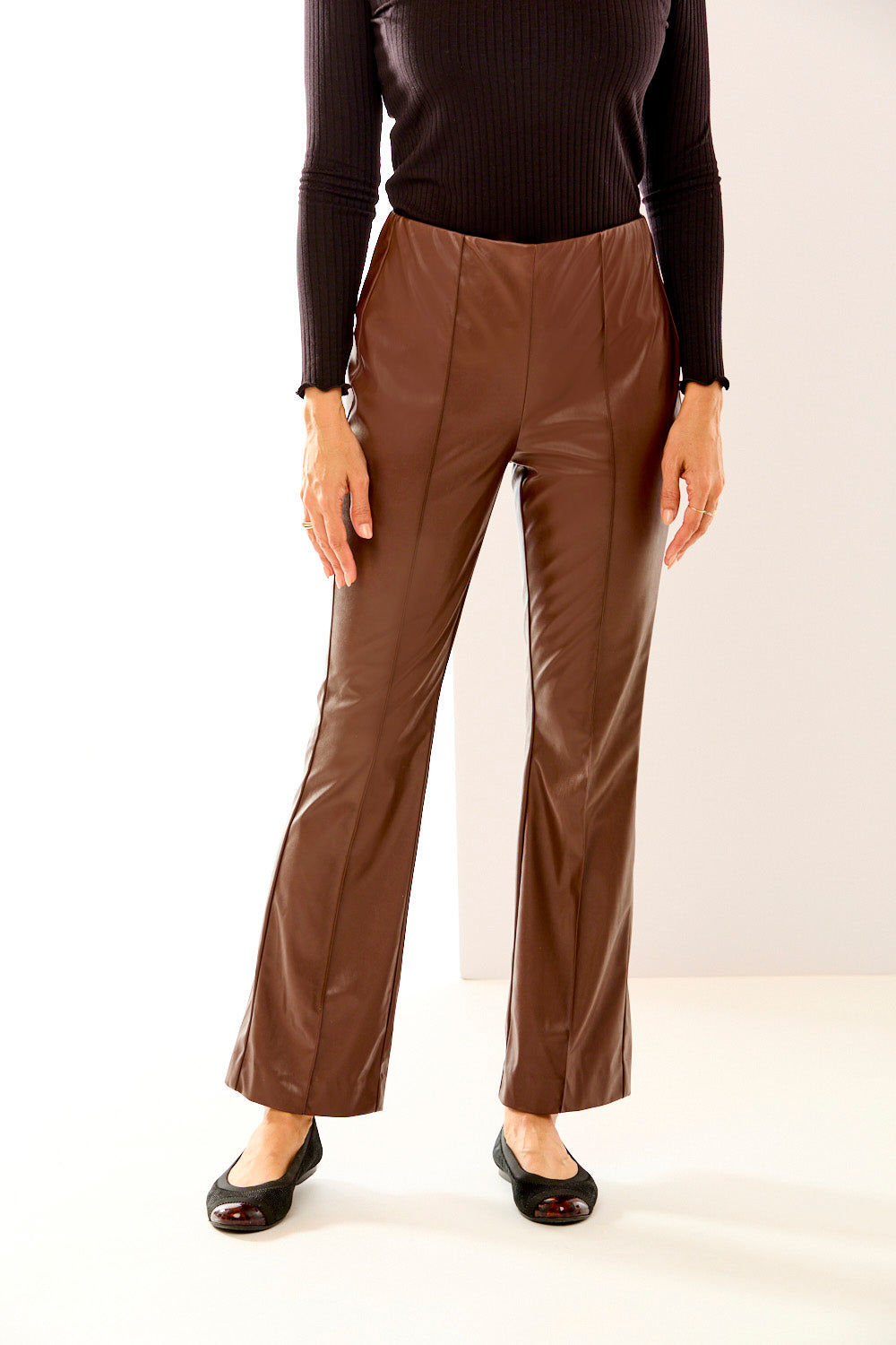 The Full Length Mallory Pant in Faux Leather