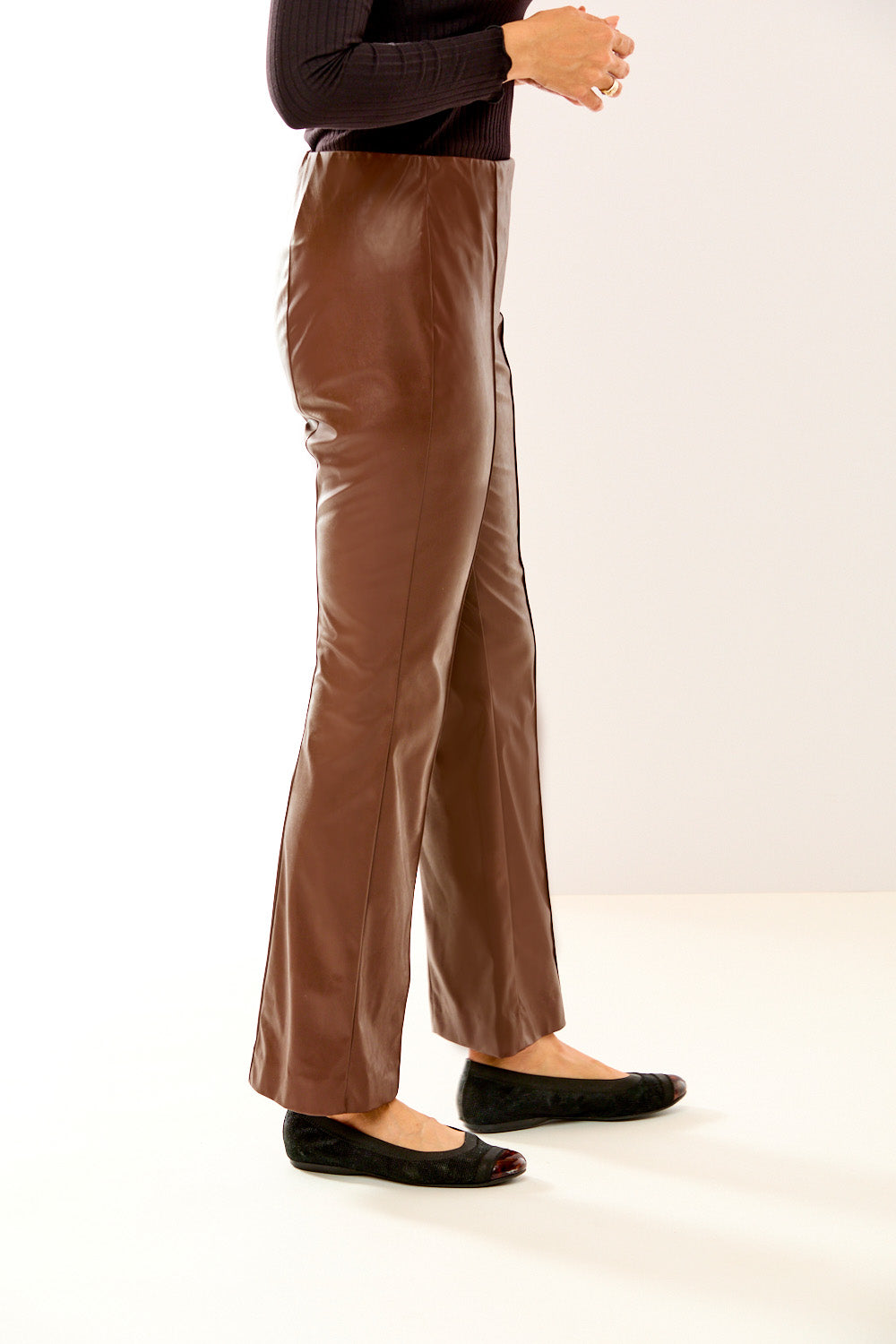 The Full Length Mallory Pant in Faux Leather