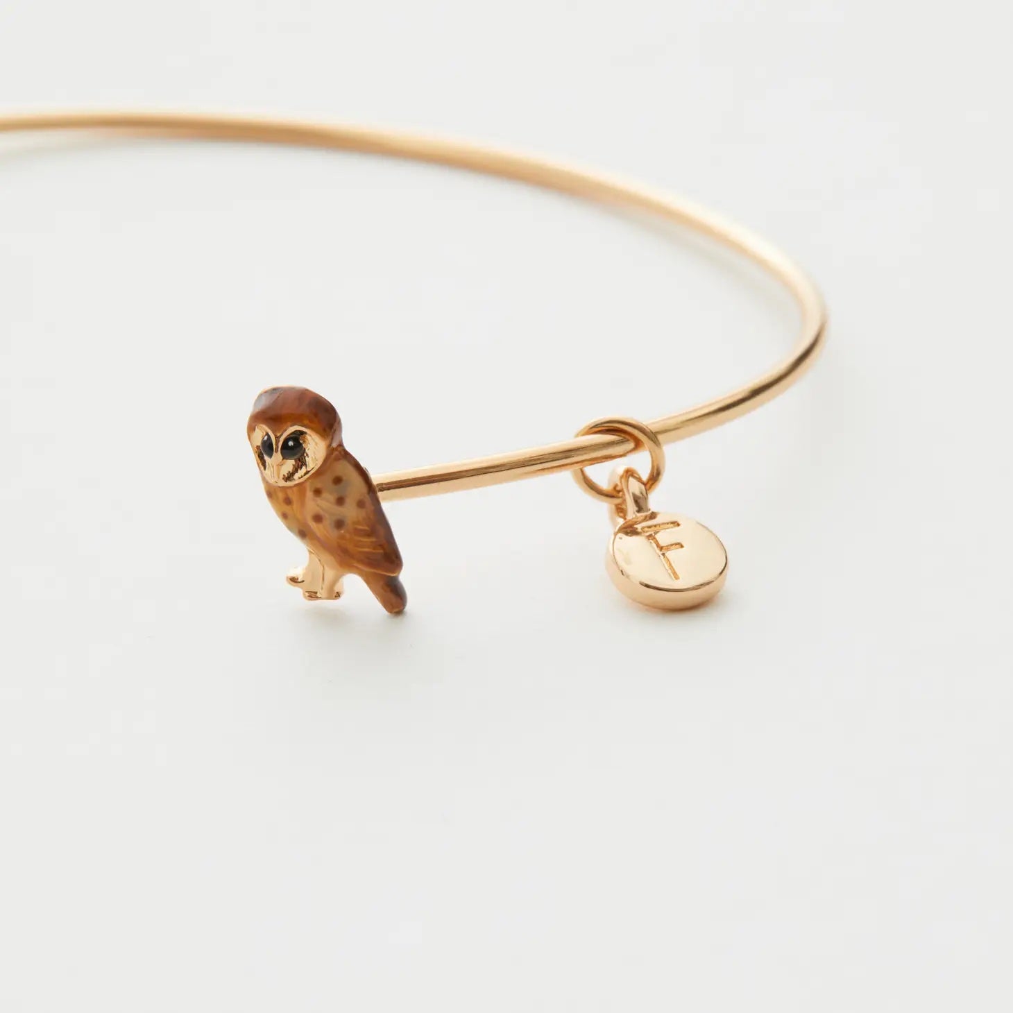 Owl enamel bracelet