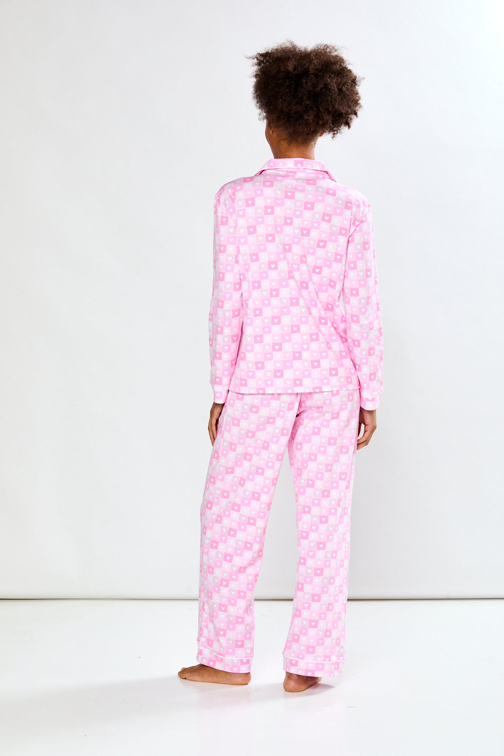 Woman in Pink Pajamas 