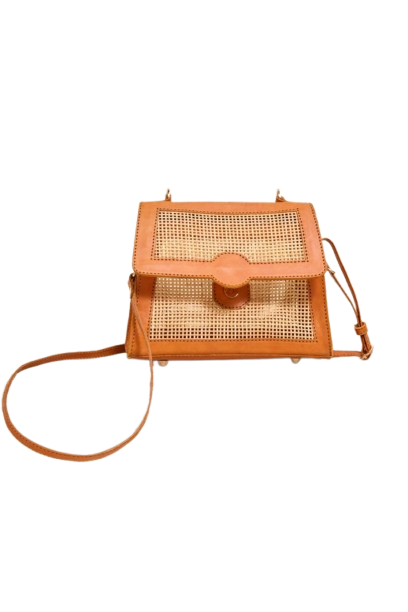 Rattan cane handbag