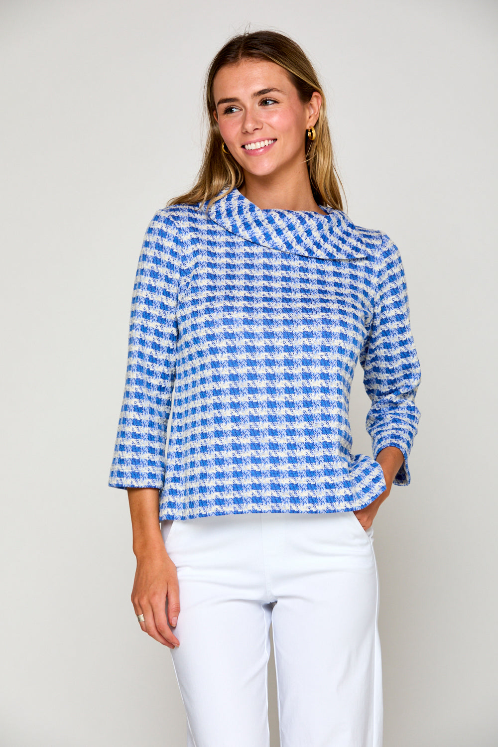 The Spencer Top in Blue Check