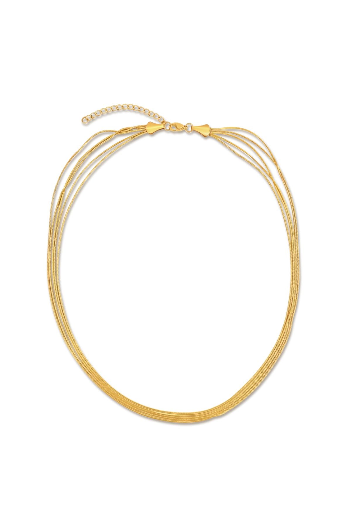 Gold layered chain necklace 