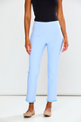 Light blue pants worn by a person on a white background