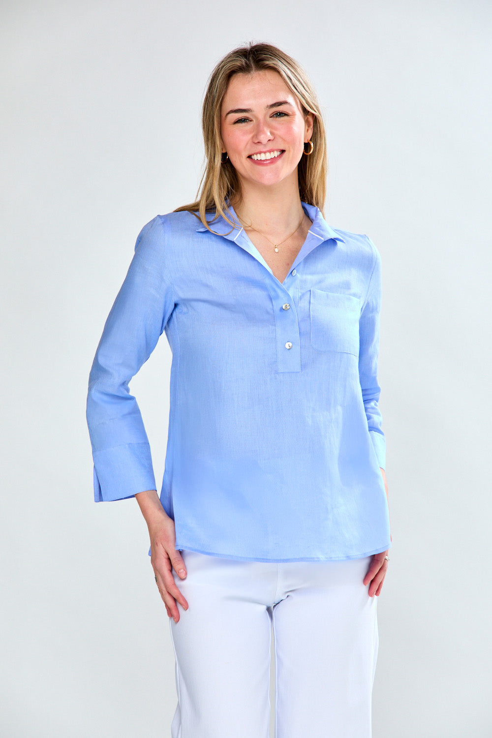 The Short Daniella Tunic in Cornflower