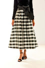 The Deanna Skirt in Black & White Check