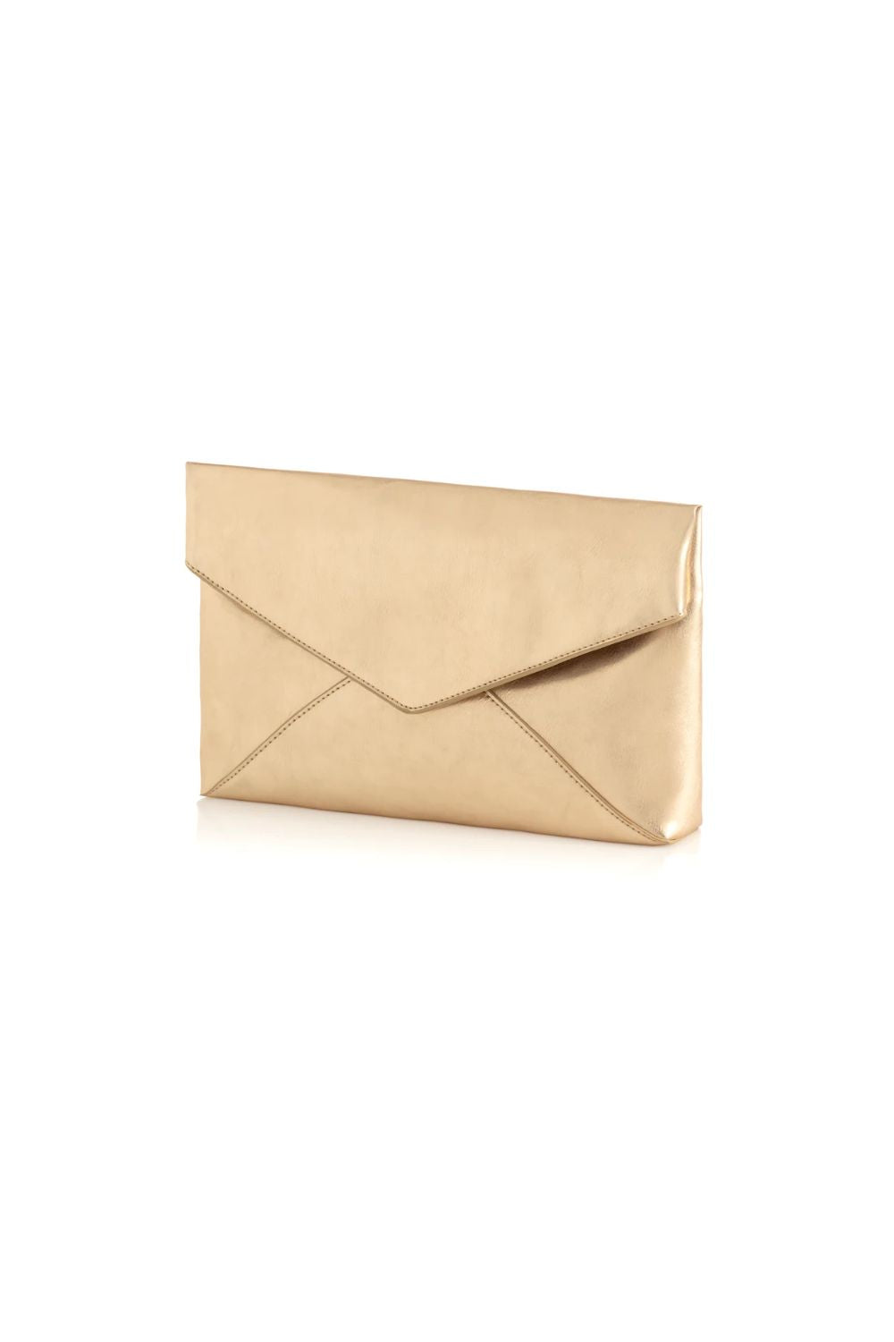 Gold envelope clutch