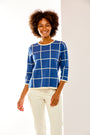 The Windowpane Pullover in Blue