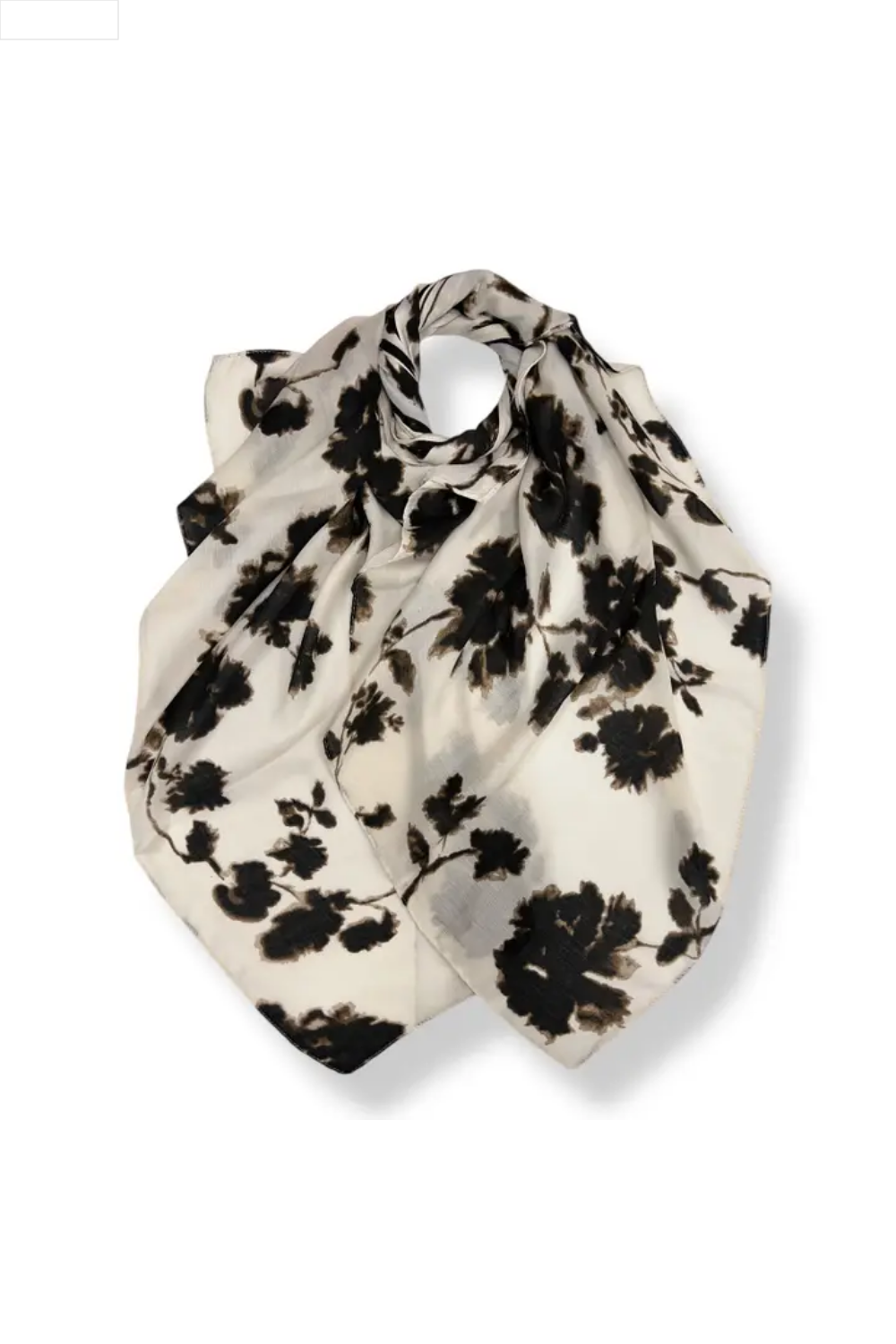 Floral patterned scarf on a white background