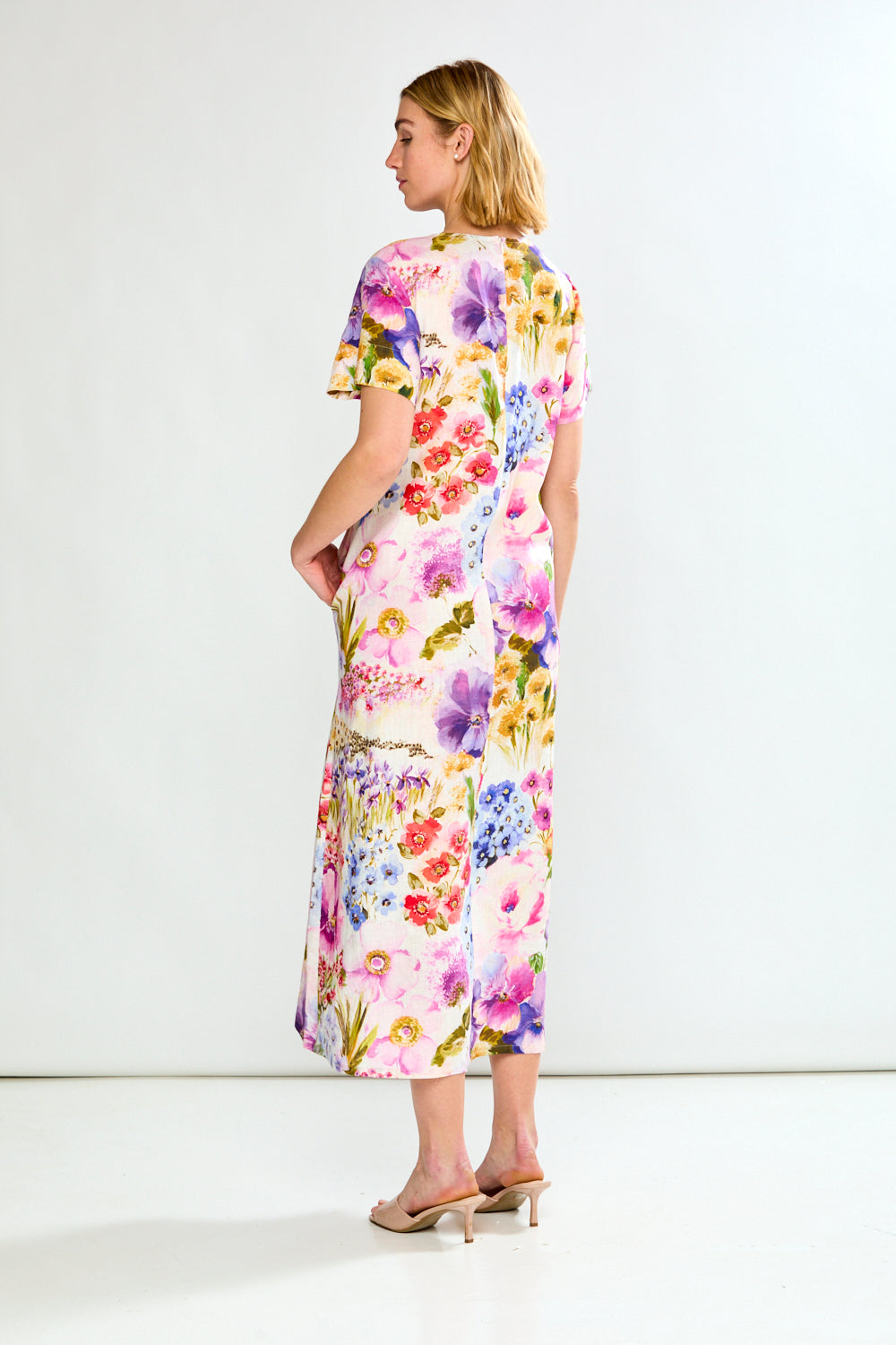woman in floral dress