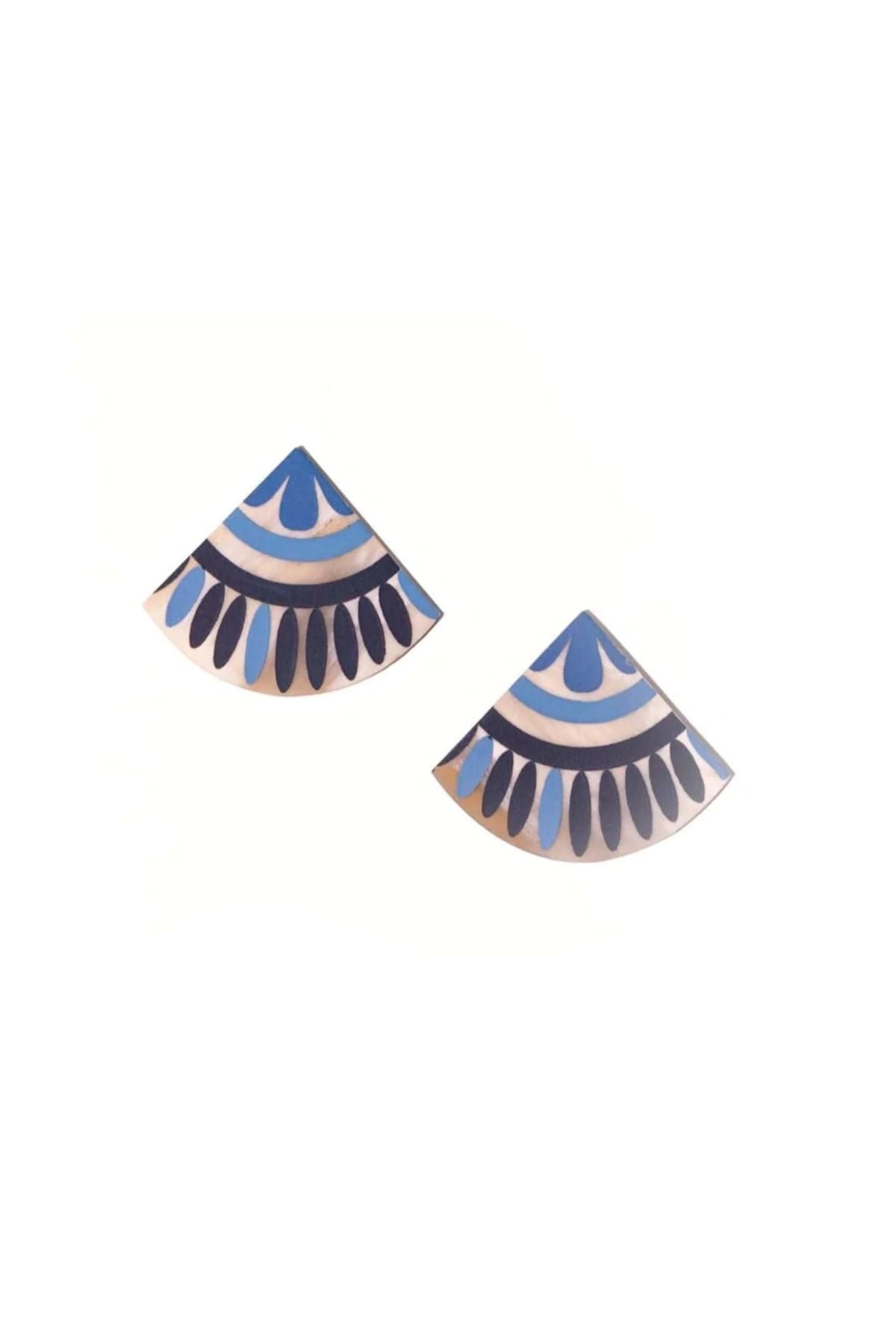 Sea blue tile earrings
