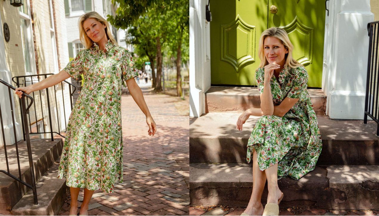 Woman in the Kendra dress