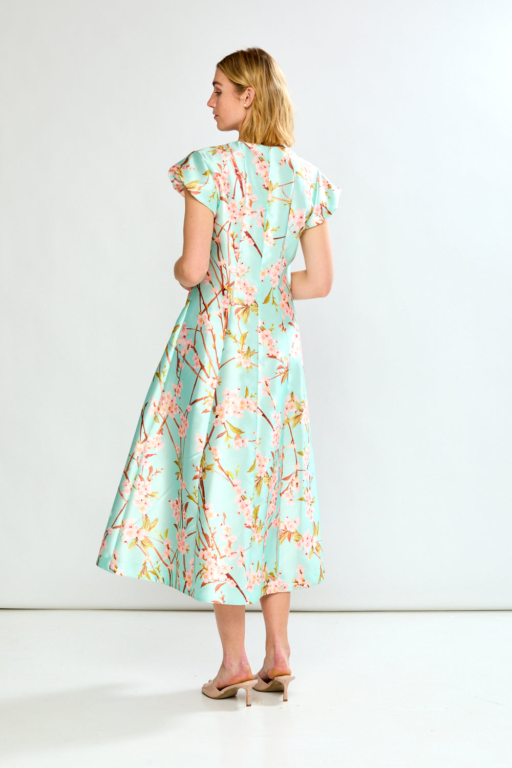 Woman in floral dress