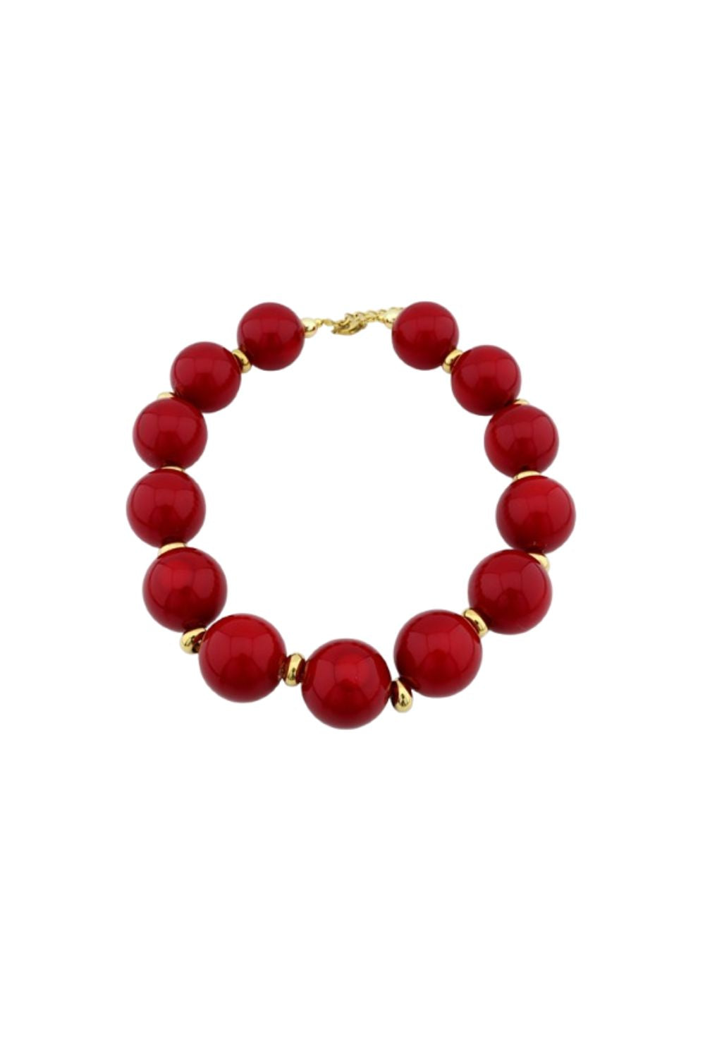 Red beaded necklace 