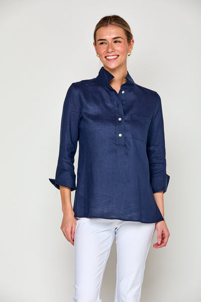 The Short Daniella Tunic in Solid Linen – Sara Campbell