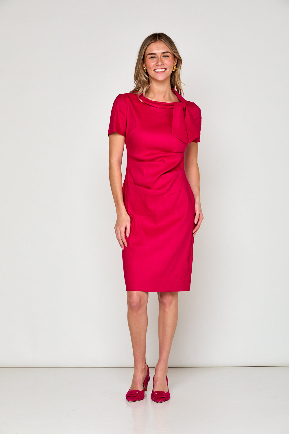 The Carrie Dress in Raspberry