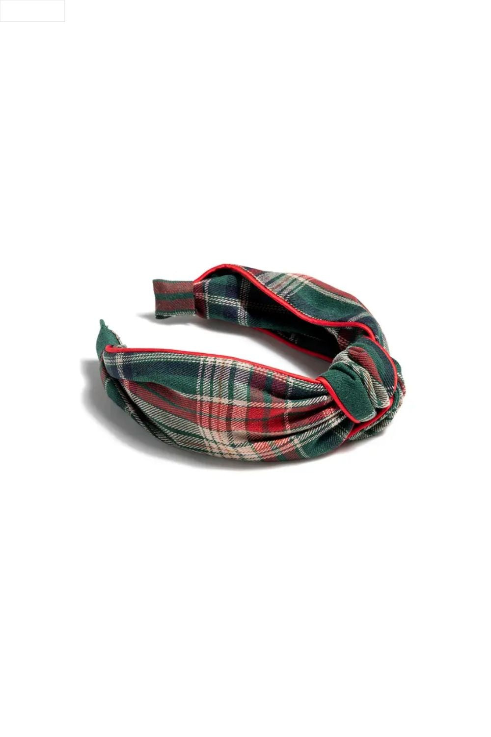 Plaid headband on a white background
